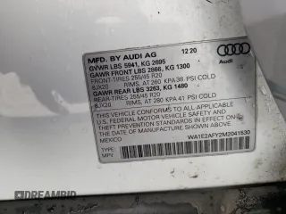 2021 Audi Q5 Premium Plus with VIN WA1E2AFY2M2041530, listed as a Copart auction lot 76736194 with 61,401 mi miles and Salvage Title. Bid and sale history available at carsss.com. Image 14.