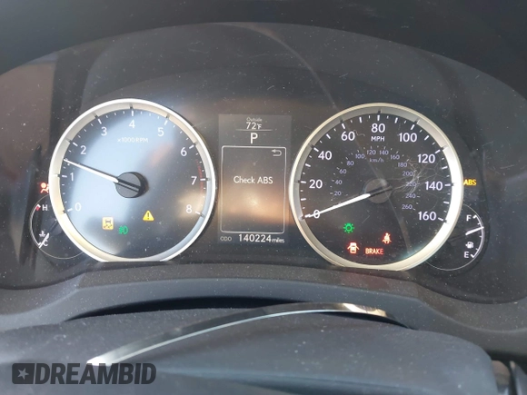 2015 Lexus IS 250 with VIN JTHBF1D21F5070576, listed as a IAAI auction lot 41590004 with 140,224 mi miles and . Bid and sale history available at carsss.com. Image 7.