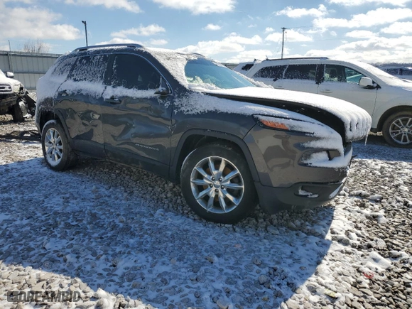 2017 Jeep Cherokee Limited with VIN 1C4PJMDB7HW520087, listed as a Copart auction lot 45284135 with 181,530 mi miles and Salvage Title. Bid and sale history available at carsss.com. Image 4.