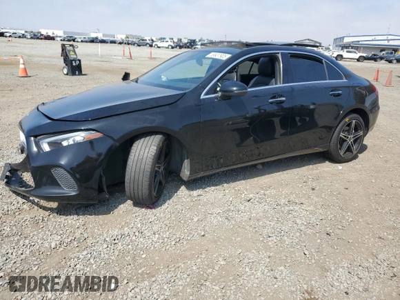 2021 Mercedes-Benz A 220 with VIN W1K3G4EB1MJ308004, listed as a Copart auction lot 59937905 with 43,733 mi miles and Salvage title. Bid and sale history available at DreamBid. Image 1.