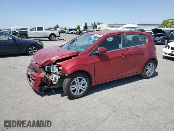 2012 Chevrolet Sonic LT with VIN 1G1JC6SH9C4133623, listed as a Copart auction lot 60065525 with 141,930 mi miles and Salvage title. Bid and sale history available at DreamBid. Image 1.