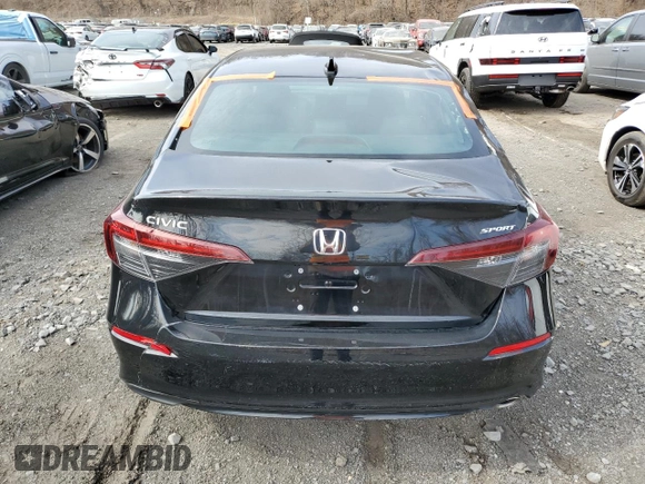 2025 Honda Civic Sedan Sport with VIN 2HGFE2F57SH500716, listed as a Copart auction lot 49150145 with 4,989 mi miles and Salvage Title. Bid and sale history available at carsss.com. Image 6.