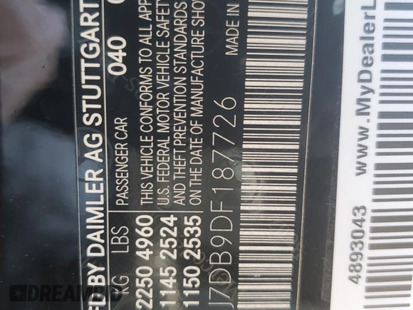2013 Mercedes-Benz E 550 with VIN WDDKJ7DB9DF187726, listed as a Copart auction lot 72070964 with Not provided miles and Salvage title. Bid and sale history available at DreamBid. Image 13.
