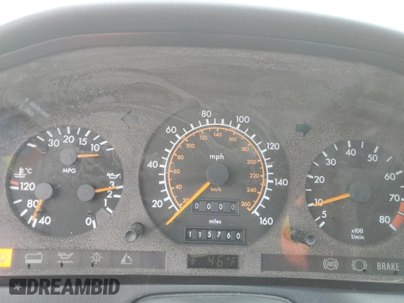 1990 Mercedes-Benz 300 with VIN WDBFA61E5LF010530, listed as a Copart auction lot 49656765 with 115,760 mi miles and Clean Title. Bid and sale history available at DreamBid. Image 9.
