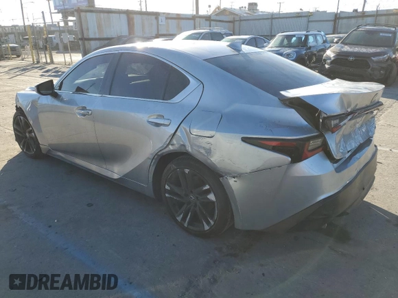 2023 Lexus IS with VIN JTHCA1D22P5125427, listed as a Copart auction lot 89403975 with 16,182 mi miles and Salvage Title. Bid and sale history available at carsss.com. Image 2.