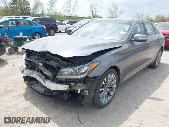 2016 Hyundai Genesis 3.8L with VIN KMHGN4JE1GU135505, listed as a IAAI auction lot 42085056 with 61,611 mi miles and . Bid and sale history available at DreamBid. Image 18.