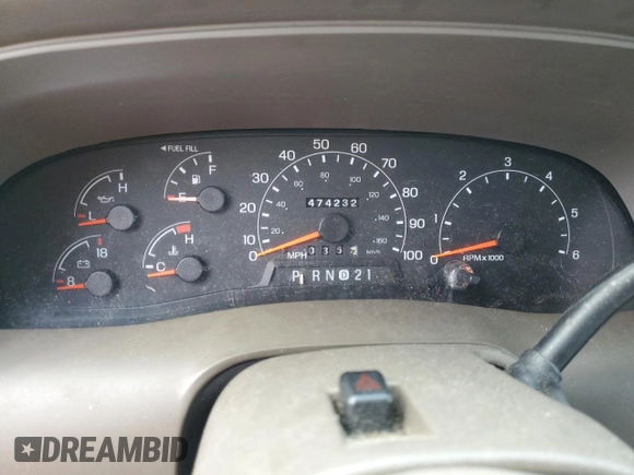 2001 Ford Excursion Limited z VIN 1FMNU42L31EA08652, wystawiony jako Copart lot #75287504 z przebiegiem 474 232 mil mil oraz Szkoda całkowita • Salvage title. Historia ofert i sprzedaży dostępna na DreamBid. Obrazek 9.