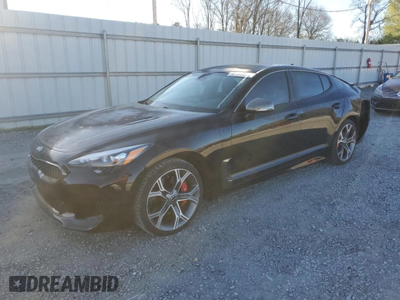 2021 Kia Stinger GT with VIN KNAE35LC0M6097765, listed as a Copart auction lot 49168025 with 68,394 mi miles and Salvage Title. Bid and sale history available at carsss.com. Image 1.