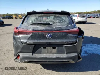 2021 Lexus UX with VIN JTHR9JBH7M2050957, listed as a Copart auction lot 42299095 with 0 mi miles and Salvage Title. Bid and sale history available at carsss.com. Image 6.