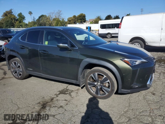 2021 Lexus UX 250h with VIN JTHX9JBH3M2044970, listed as a Copart auction lot 51663195 with 75,931 mi miles and Salvage title. Bid and sale history available at DreamBid. Image 4.