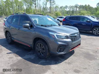 2021 Subaru Forester Sport with VIN JF2SKARC3MH513158, listed as a IAAI auction lot 41940734 with 51,585 mi miles. Bid and sale history available at carsss.com. Image 1.