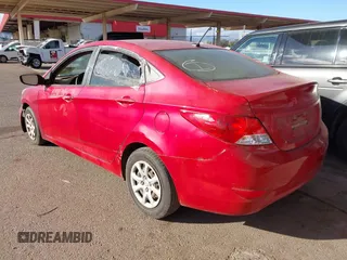 2012 Hyundai Accent GLS with VIN KMHCT4AE1CU233593, listed as a IAAI auction lot 41789183 with 130,681 mi miles. Bid and sale history available at carsss.com. Image 3.
