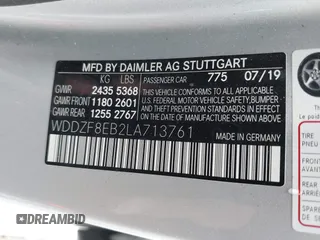 2020 Mercedes-Benz E 350 с VIN WDDZF8EB2LA713761, выставлен на аукционе IAAI как лот 41854999 с пробегом 74 603 миль миль и . История ставок и продаж доступна на DreamBid. Изображение 9.
