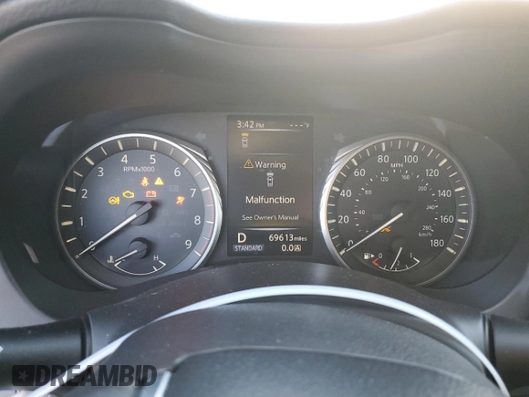 2020 Infiniti Q60 Luxe with VIN JN1EV7EK5LM340867, listed as a Copart auction lot 74390004 with 69,613 mi miles and Salvage Title. Bid and sale history available at carsss.com. Image 9.