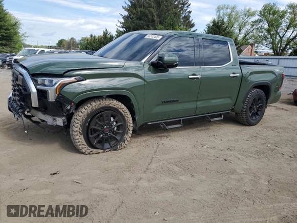 2022 Toyota Tundra Limited with VIN 5TFJA5DB8NX018965, listed as a Copart auction lot 55242405 with 29,277 mi miles and Salvage title. Bid and sale history available at DreamBid. Image 1.