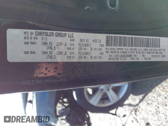 2011 Jeep Patriot Sport z VIN 1J4NT1GA6BD203899, wystawiony jako IAAI lot #41978150 z przebiegiem Nie podano mil oraz . Historia ofert i sprzedaży dostępna na DreamBid. Obrazek 9.