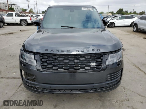 2020 Land Rover Range Rover HSE with VIN SALGS2RU6LA593221, listed as a Copart auction lot 56663245 with 56,234 mi miles and Salvage Title. Bid and sale history available at DreamBid. Image 5.