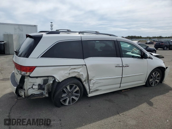2016 Honda Odyssey Touring Elite with VIN 5FNRL5H93GB007504, listed as a Copart auction lot 51522735 with Not Provided miles and Salvage Title. Bid and sale history available at carsss.com. Image 3.