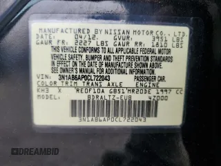 2012 Nissan Sentra S with VIN 3N1AB6AP0CL722043, listed as a Copart auction lot 60908485 with 145,490 mi miles and Salvage title. Bid and sale history available at DreamBid. Image 12.