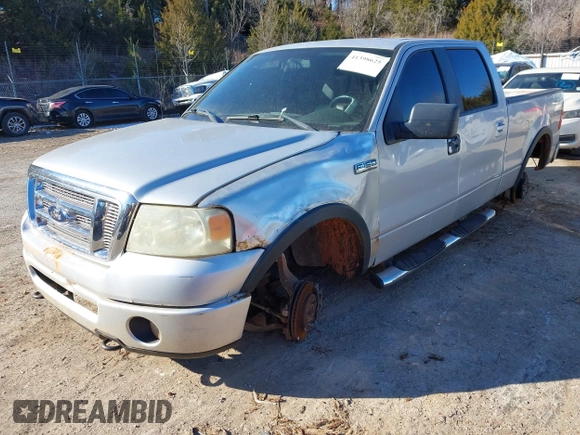 2008 Ford F-150 XLT with VIN 1FTPW14V28FA31073, listed as a IAAI auction lot 41398625 with 1 mi miles. Bid and sale history available at carsss.com. Image 2.
