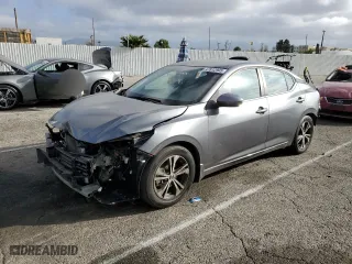 2021 Nissan Sentra SV with VIN 3N1AB8CV3MY302286, listed as a Copart auction lot 47812905 with 27,227 mi miles and Salvage Title. Bid and sale history available at carsss.com. Image 1.
