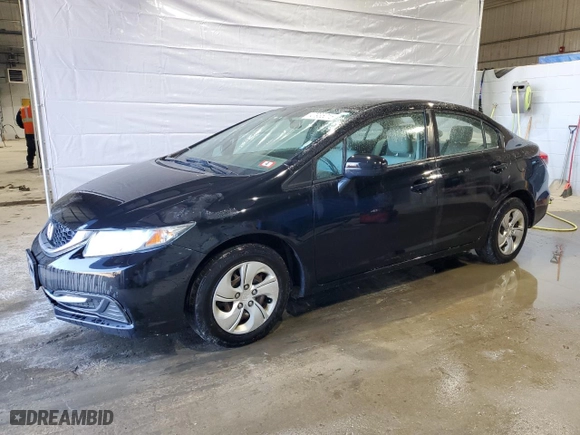 2015 Honda Civic Sedan LX with VIN 19XFB2F59FE115747, listed as a Copart auction lot 47935215 with 124,746 mi miles and Salvage Title. Bid and sale history available at carsss.com. Image 1.