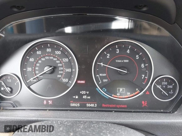 2016 BMW 3 Series 328i xDrive with VIN WBA8E3G5XGNT26759, listed as a IAAI auction lot 41617095 with 58,925 mi miles and . Bid and sale history available at carsss.com. Image 7.