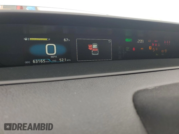 2021 Toyota Prius L Eco with VIN JTDKAMFU4M3136370, listed as a Copart auction lot 53513905 with 63,165 mi miles and Salvage title. Bid and sale history available at DreamBid. Image 9.
