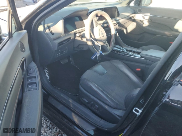 2021 Hyundai Sonata N Line with VIN 5NPEK4JC3MH130993, listed as a Copart auction lot 45271585 with 21,782 mi miles and Salvage Title. Bid and sale history available at carsss.com. Image 8.