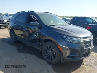 2022 Chevrolet Equinox RS with VIN 3GNAXWEV5NS122237, listed as a IAAI auction lot 42005943 with 56,168 mi miles and . Bid and sale history available at DreamBid. Image 1.