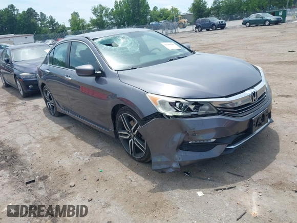 2016 Honda Accord Sport with VIN 1HGCR2F58GA076752, listed as a IAAI auction lot 42506589 with 146,474 mi miles and . Bid and sale history available at DreamBid. Image 1.