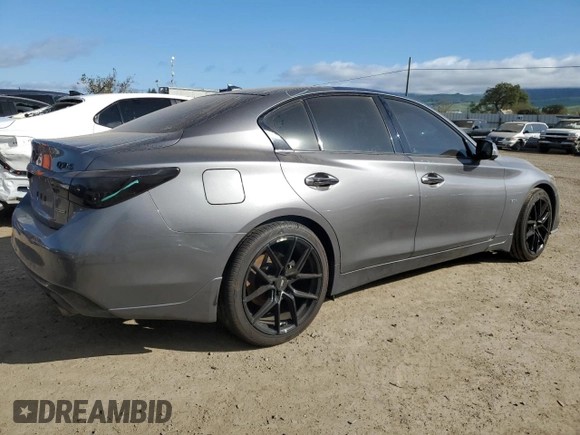 2019 Infiniti Q50 Luxe z VIN JN1EV7AP0KM542273, wystawiony jako Copart lot #50639035 z przebiegiem 44 001 mil mil oraz Szkoda całkowita • Salvage title. Historia ofert i sprzedaży dostępna na DreamBid. Obrazek 3.