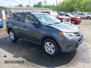2015 Toyota RAV4 LE with VIN JTMBFREV2FD104409, listed as a IAAI auction lot 42084145 with 102,948 mi miles and . Bid and sale history available at DreamBid. Image 1.