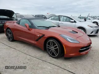 2015 Chevrolet Corvette Z51 2LT with VIN 1G1YK3D71F5111912, listed as a Copart auction lot 75064514 with 0 mi miles and Non Repairable. Bid and sale history available at carsss.com. Image 4.