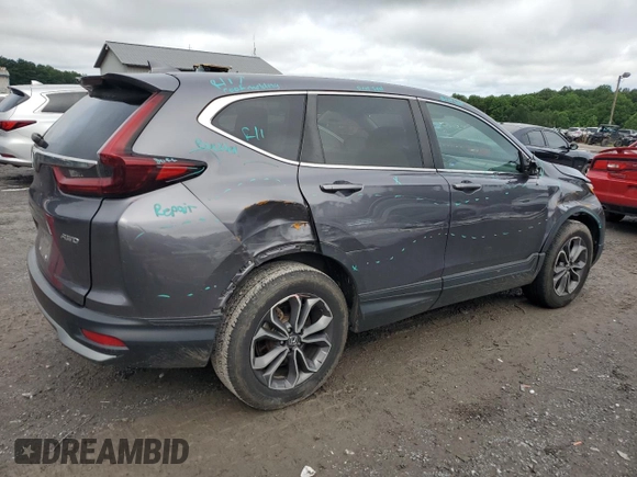 2021 Honda CR-V EX with VIN 2HKRW2H52MH651866, listed as a Copart auction lot 61045485 with 67,485 mi miles and Salvage title. Bid and sale history available at DreamBid. Image 3.