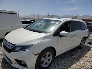 2019 Honda Odyssey EX-L z VIN 5FNRL6H71KB061252, wystawiony jako Copart lot #56358015 z przebiegiem 75 556 mil mil oraz Szkoda całkowita • Salvage title. Historia ofert i sprzedaży dostępna na DreamBid. Obrazek 1.