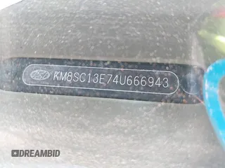 2004 Hyundai Santa Fe GLS with VIN KM8SC13E74U666943, listed as a IAAI auction lot 41616623 with 196,665 mi miles. Bid and sale history available at carsss.com. Image 9.
