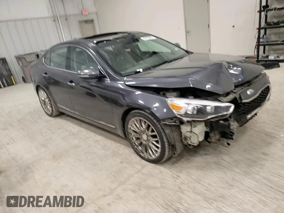 2014 Kia Cadenza Premium with VIN KNALN4D70E5165793, listed as a Copart auction lot 82120484 with 75,129 mi miles and Salvage Title. Bid and sale history available at carsss.com. Image 11.