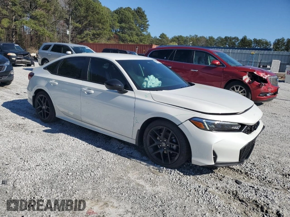 2025 Honda Civic Sedan Sport with VIN 2HGFE2F55SH541815, listed as a Copart auction lot 48228115 with 6,428 mi miles and Salvage Title. Bid and sale history available at carsss.com. Image 4.
