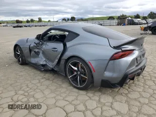 2022 Toyota GR Supra 3.0 with VIN WZ1DB0C00NW053830, listed as a Copart auction lot 45925795 with 24,385 mi miles and Salvage Title. Bid and sale history available at carsss.com. Image 2.