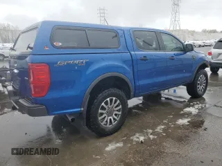 2019 Ford Ranger XL with VIN 1FTER4FH6KLA55523, listed as a Copart auction lot 53839545 with 16,847 mi miles and Salvage Title. Bid and sale history available at carsss.com. Image 3.