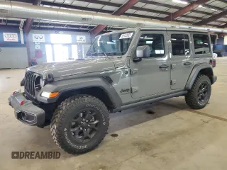 2021 Jeep Wrangler Unlimited Willys with VIN 1C4HJXDNXMW648849, listed as a Copart auction lot 55942895 with 28,240 mi miles and Salvage Title. Bid and sale history available at DreamBid. Image 1.