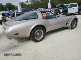 1982 Chevrolet Corvette with VIN 1G1AY0784C5118335, listed as a Copart auction lot 77951144 with 73,651 mi miles and Salvage Title. Bid and sale history available at carsss.com. Image 3.