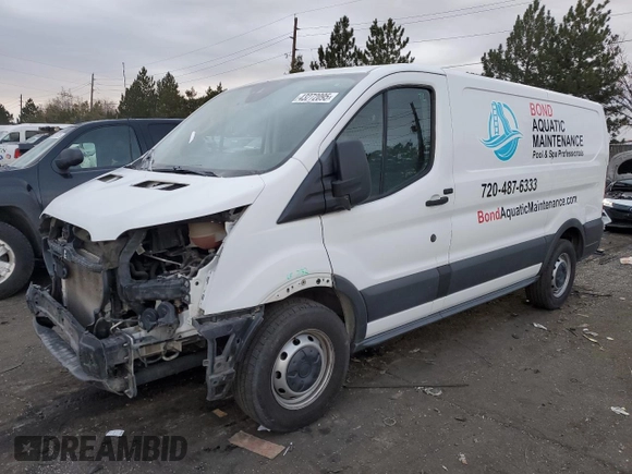 2017 Ford Transit with VIN 1FTYE1YM8HKA16920, listed as a Copart auction lot 43272095 with 99,600 mi miles and Salvage title. Bid and sale history available at DreamBid. Image 1.