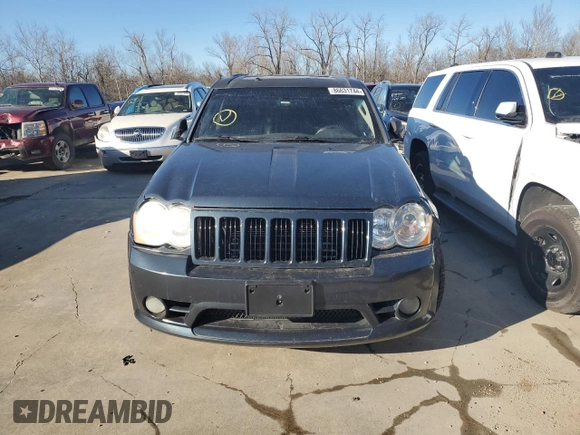 2008 Jeep Grand Cherokee SRT-8 with VIN 1J8HR78348C174334, listed as a Copart auction lot 86631744 with 0 mi miles and Salvage Title. Bid and sale history available at carsss.com. Image 5.