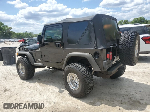 2006 Jeep Wrangler Sport with VIN 1J4FA49S36P704481, listed as a Copart auction lot 48362505 with 122,600 mi miles and Salvage Title. Bid and sale history available at carsss.com. Image 2.