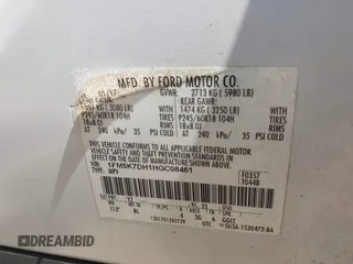 2017 Ford Explorer XLT с VIN 1FM5K7DH1HGC08461, выставлен на аукционе IAAI как лот 42604721 с пробегом 165 450 миль миль и . История ставок и продаж доступна на DreamBid. Изображение 9.