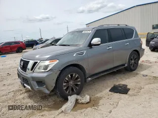 2017 Nissan Armada Platinum z VIN JN8AY2NF2H9300673, wystawiony jako Copart lot #56201675 z przebiegiem 155 532 mil mil oraz Szkoda całkowita • Salvage title. Historia ofert i sprzedaży dostępna na DreamBid. Obrazek 1.