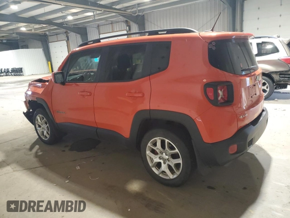 2017 Jeep Renegade Latitude z VIN ZACCJBBB7HPF02241, wystawiony jako Copart lot #57970695 z przebiegiem 92 688 mil mil oraz Szkoda całkowita • Salvage title. Historia ofert i sprzedaży dostępna na DreamBid. Obrazek 2.