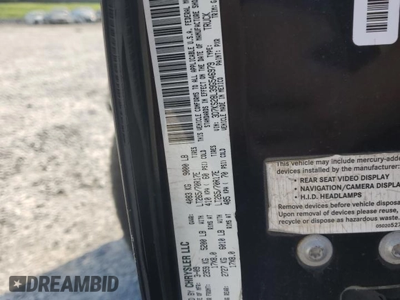 2009 Dodge Ram 2500 SLT with VIN 3D7KS28L39G546979, listed as a Copart auction lot 65109484 with 173,229 mi miles and Salvage Title. Bid and sale history available at carsss.com. Image 14.